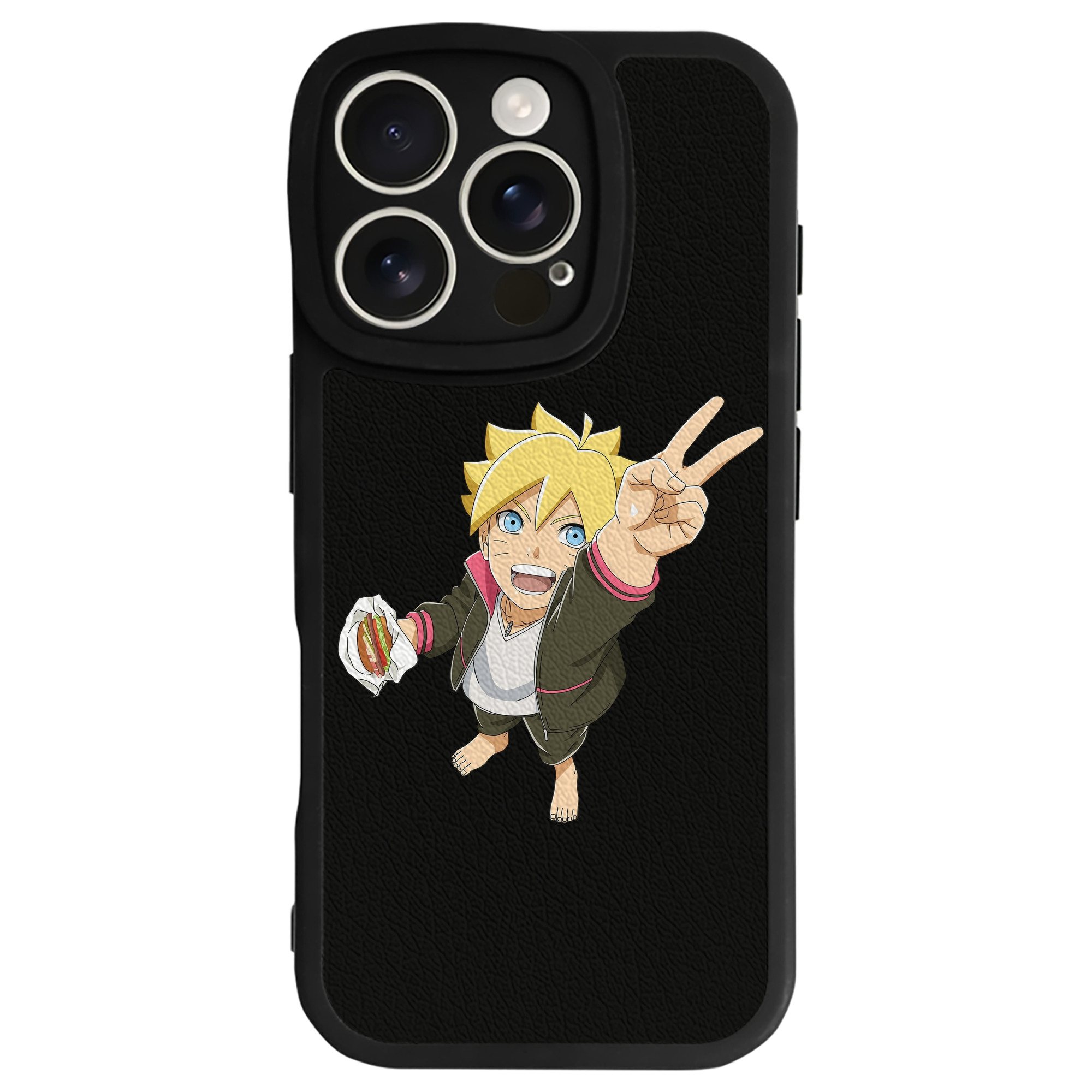 （画像用） NARUTO -ナルト- うずまき ボルト Uzumaki Boruto 【iPhone 16シリーズ対応】シリコンスマホケース（レザー調） 材質：シリコン